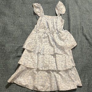 Girls blue floral dress 9